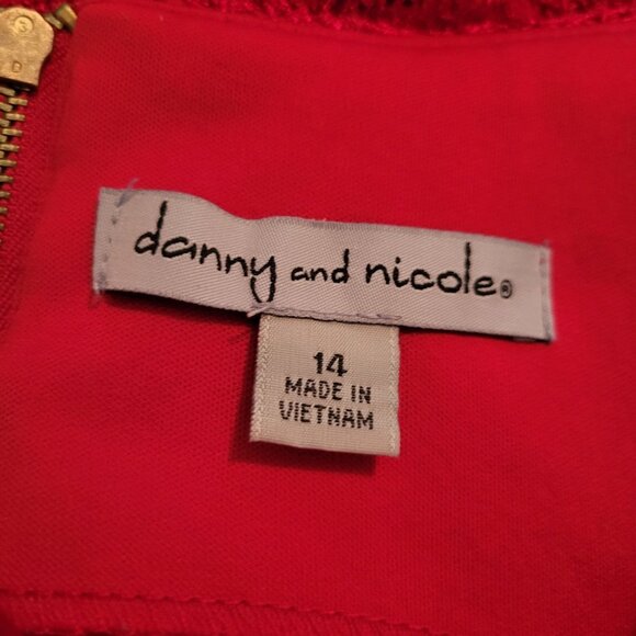 Danny Nicole 14 Red Lace Sleeveless Dress Formal Christmas Holiday Modest - Picture 2 of 7